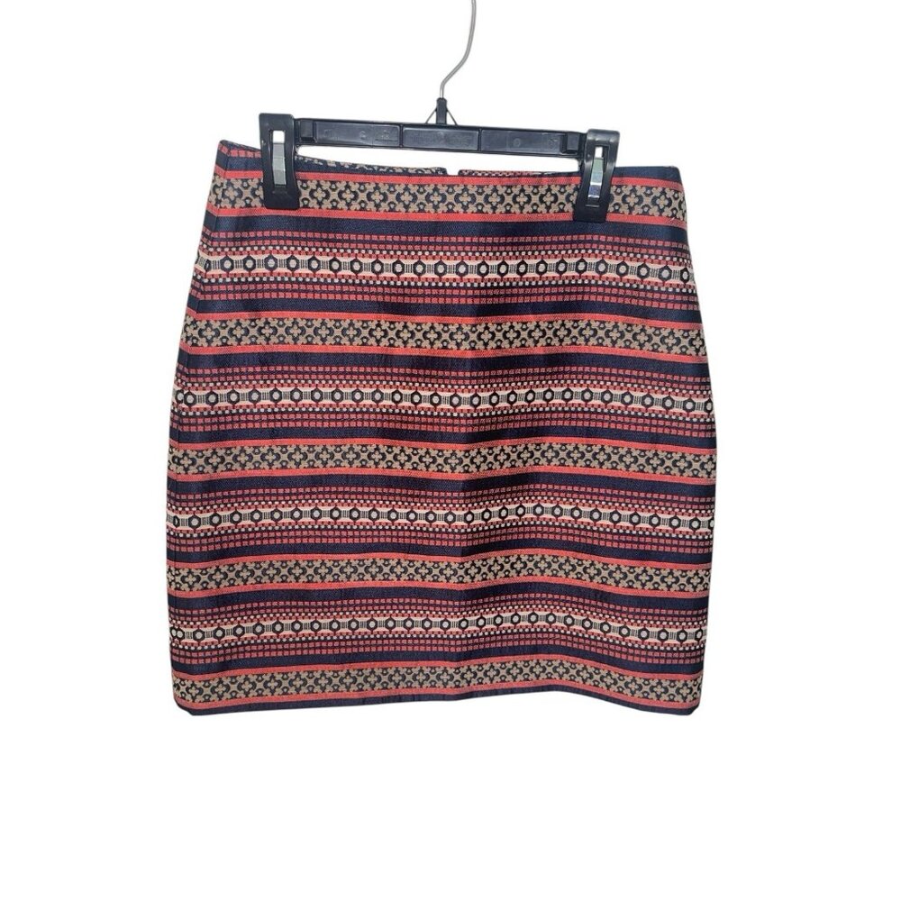 LOFT PETITES Women's 0 Petite Tribal Pattern Lined Pencil Skirt